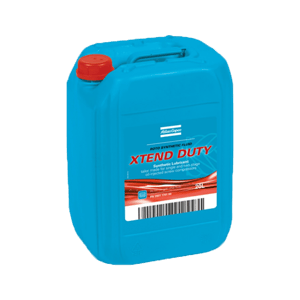 Atlas Copco Roto Extended Fluid 5 Gallon in blue container